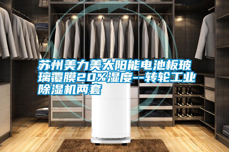 苏州美力美太阳能电池板玻璃覆膜20%湿度--转轮工业除湿机两套