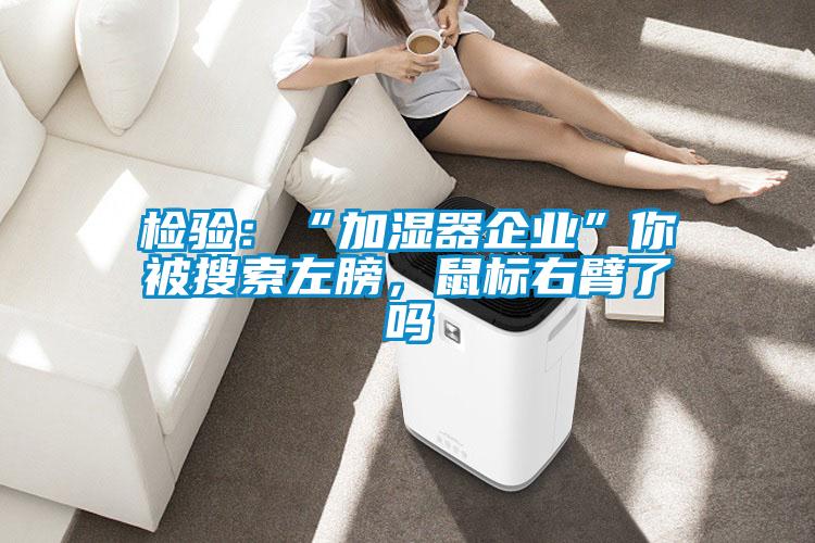 检验：“加湿器企业”你被搜索左膀，鼠标右臂了吗