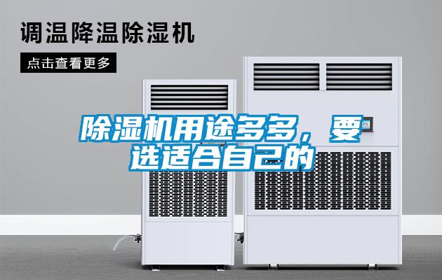 除湿机用途多多，要选适合自己的