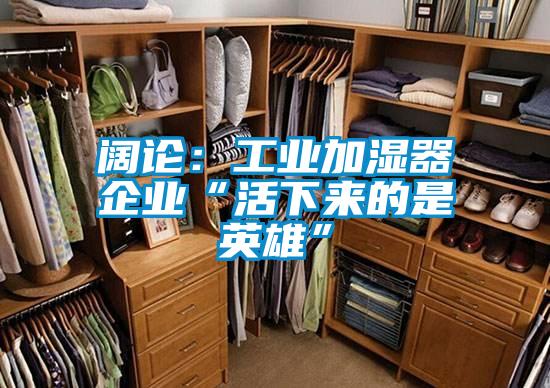 阔论：工业加湿器企业“活下来的是英雄”