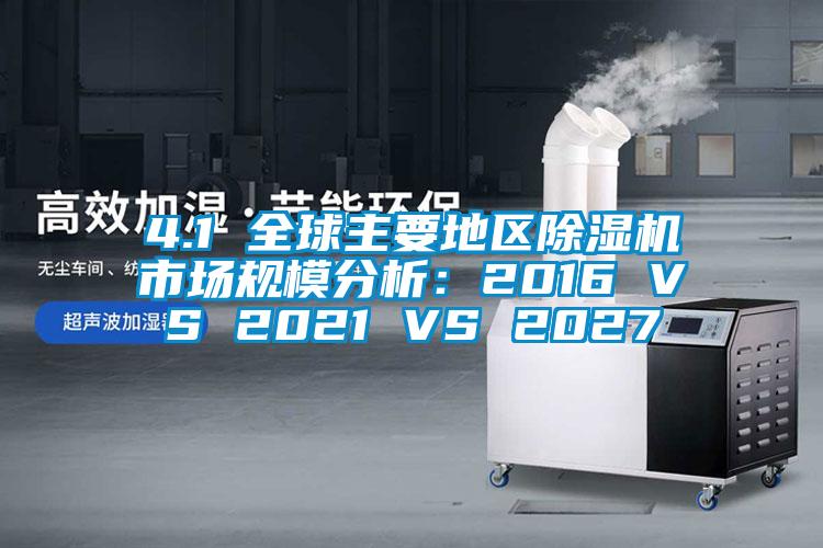 4.1 全球主要地区除湿机市场规模分析：2016 VS 2021 VS 2027