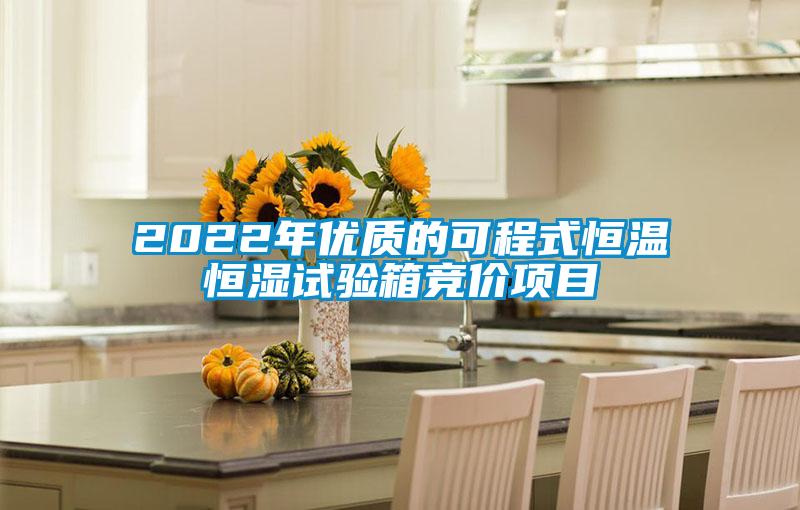 2022年优质的可程式恒温恒湿试验箱竞价项目