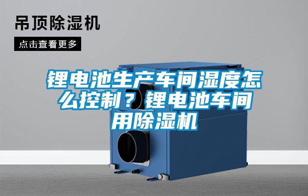 锂电池生产车间湿度怎么控制？锂电池车间用除湿机