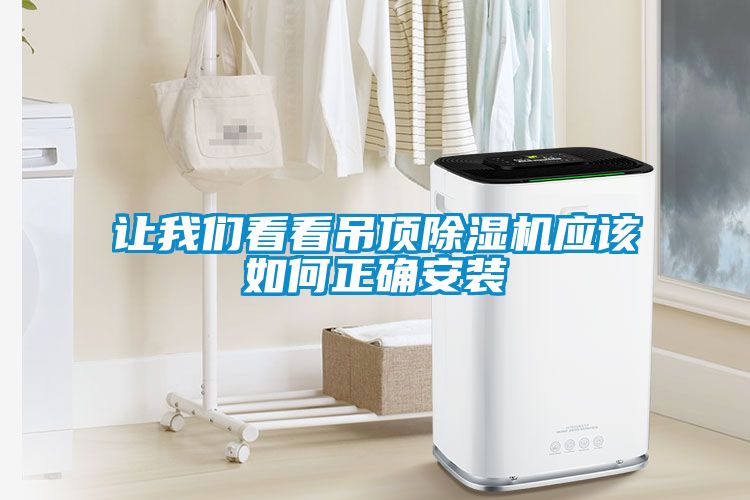 让我们看看吊顶除湿机应该如何正确安装