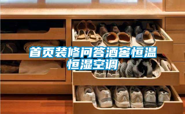 首页装修问答酒窖恒温恒湿空调