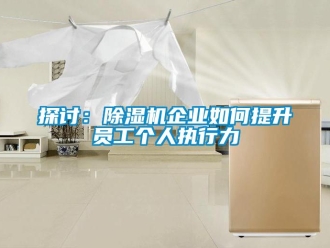 常见问题探讨：除湿机企业如何提升员工个人执行力
